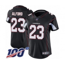 Women's Arizona Cardinals #23 Robert Alford Black Alternate Vapor Untouchable Limited Player 100th Season Football Jersey