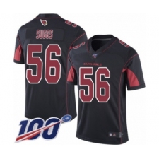 Men's Arizona Cardinals #56 Terrell Suggs Limited Black Rush Vapor Untouchable 100th Season Football Jersey