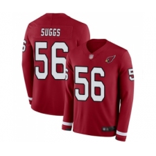 Men's Arizona Cardinals #56 Terrell Suggs Limited Red Therma Long Sleeve Football Jersey