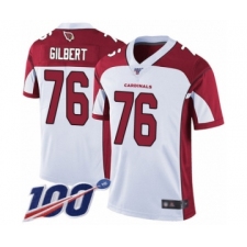 Men's Arizona Cardinals #76 Marcus Gilbert White Vapor Untouchable Limited Player 100th Season Football Jersey