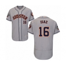 Men's Houston Astros #16 Aledmys Diaz Grey Road Flex Base Authentic Collection 2019 World Series Bound Baseball Jersey
