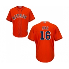 Men's Houston Astros #16 Aledmys Diaz Replica Orange Alternate Cool Base Baseball Jersey