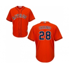 Men's Houston Astros #28 Robinson Chirinos Replica Orange Alternate Cool Base Baseball Jersey
