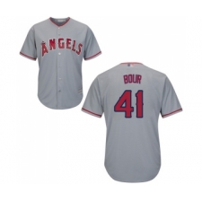Youth Los Angeles Angels of Anaheim #41 Justin Bour Replica Grey Road Cool Base Baseball Jersey