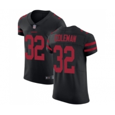 Men's San Francisco 49ers #32 Tevin Coleman Black Alternate Vapor Untouchable Elite Player Football Jersey