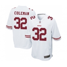Men's San Francisco 49ers #32 Tevin Coleman Game White Football Jersey