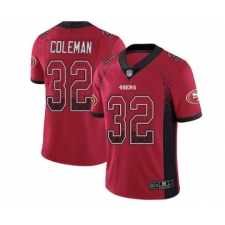 Men's San Francisco 49ers #32 Tevin Coleman Limited Red Rush Drift Fashion Football Jersey