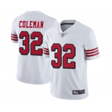 Youth San Francisco 49ers #32 Tevin Coleman Limited White Rush Vapor Untouchable Football Jersey