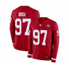 Men's San Francisco 49ers #97 Nick Bosa Limited Red Therma Long Sleeve Football Jersey