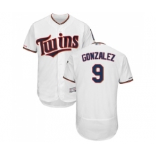 Men's Minnesota Twins #9 Marwin Gonzalez White Home Flex Base Authentic Collection Baseball Jersey
