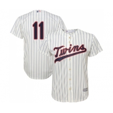 Men's Minnesota Twins #11 Jorge Polanco Replica Cream Alternate Cool Base Baseball Jersey