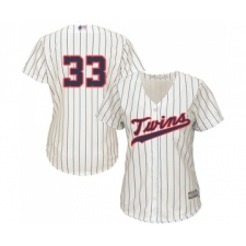 Women's Minnesota Twins #33 Martin Perez Replica Cream Alternate Cool Base Baseball Jersey