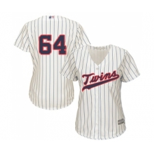 Women's Minnesota Twins #64 Willians Astudillo Replica Cream Alternate Cool Base Baseball Jersey