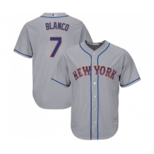 Youth New York Mets #7 Gregor Blanco Authentic Grey Road Cool Base Baseball Jersey
