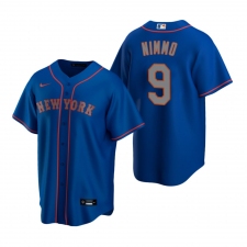 Men's Nike New York Mets #9 Brandon Nimmo Royal Alternate Road Stitched Baseball Jersey