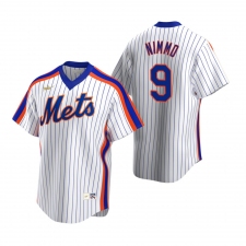 Men's Nike New York Mets #9 Brandon Nimmo White Cooperstown Collection Home Stitched Baseball Jersey
