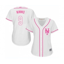 Women's New York Mets #9 Brandon Nimmo Authentic White Fashion Cool Base Baseball Jersey