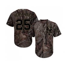 Men's New York Mets #25 Adeiny Hechavarria Authentic Camo Realtree Collection Flex Base Baseball Jersey