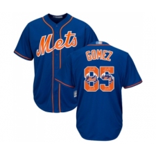 Men's New York Mets #85 Carlos Gomez Authentic Royal Blue Team Logo Fashion Cool Base Baseball Jersey