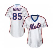 Women's New York Mets #85 Carlos Gomez Authentic White Alternate Cool Base Baseball Jersey