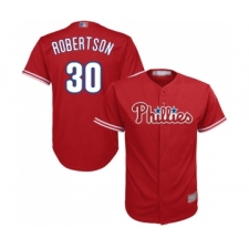 Men's Philadelphia Phillies #30 David Robertson Replica Red Alternate Cool Base Baseball Jersey