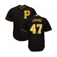 Men's Pittsburgh Pirates #47 Francisco Liriano Authentic Black Team Logo Fashion Cool Base Baseball Jersey