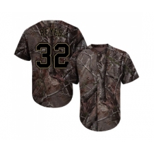 Men's San Diego Padres #32 Franmil Reyes Authentic Camo Realtree Collection Flex Base Baseball Jersey