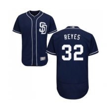 Men's San Diego Padres #32 Franmil Reyes Navy Blue Alternate Flex Base Authentic Collection Baseball Jersey