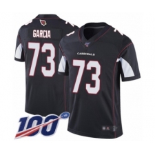 Men's Arizona Cardinals #73 Max Garcia Black Alternate Vapor Untouchable Limited Player 100th Season Football Jersey