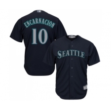 Youth Seattle Mariners #10 Edwin Encarnacion Replica Navy Blue Alternate 2 Cool Base Baseball Jersey
