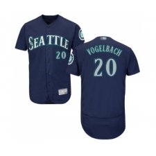 Men's Seattle Mariners #20 Dan Vogelbach Navy Blue Alternate Flex Base Authentic Collection Baseball Jersey
