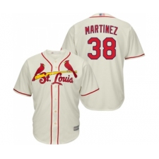 Men's St. Louis Cardinals #38 Jose Martinez Replica Cream Alternate Cool Base Baseball Jersey