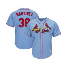 Men's St. Louis Cardinals #38 Jose Martinez Replica Light Blue Alternate Cool Base Baseball Jersey