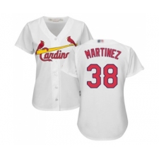 Women's St. Louis Cardinals #38 Jose Martinez Replica White Home Cool Base Baseball Jersey
