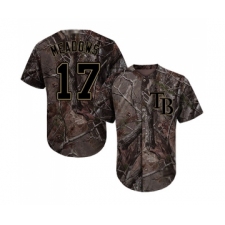 Men's Tampa Bay Rays #17 Austin Meadows Authentic Camo Realtree Collection Flex Base Baseball Jersey