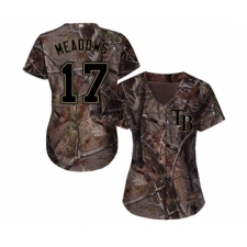 Women's Tampa Bay Rays #17 Austin Meadows Authentic Camo Realtree Collection Flex Base Baseball Jersey