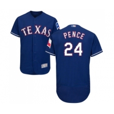 Men's Texas Rangers #24 Hunter Pence Royal Blue Alternate Flex Base Authentic Collection Baseball Jersey
