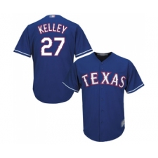 Men's Texas Rangers #27 Shawn Kelley Replica Royal Blue Alternate 2 Cool Base Baseball Jersey