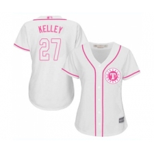 Women's Texas Rangers #27 Shawn Kelley Authentic White Fashion Cool Base Baseball Jersey