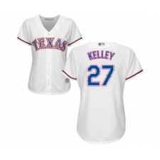 Women's Texas Rangers #27 Shawn Kelley Replica White Home Cool Base Baseball Jersey