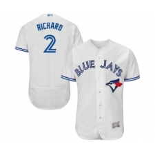 Men's Toronto Blue Jays #2 Clayton Richard White Home Flex Base Authentic Collection Baseball Jersey