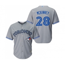 Youth Toronto Blue Jays #28 Billy McKinney Replica Grey Road Baseball Jersey