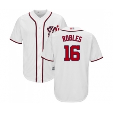 Youth Washington Nationals #16 Victor Robles Replica White Home Cool Base Baseball Jersey