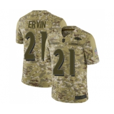 Youth Baltimore Ravens #21 Tyler Ervin Limited Camo 2018 Salute to Service Football Jersey