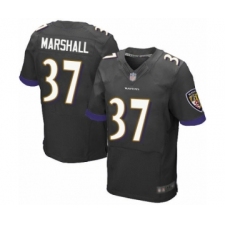 Men's Baltimore Ravens #37 Iman Marshall Elite Black Alternate Football Jersey