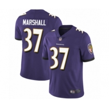 Men's Baltimore Ravens #37 Iman Marshall Purple Team Color Vapor Untouchable Limited Player Football Jersey