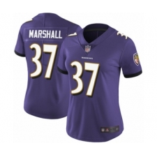 Women's Baltimore Ravens #37 Iman Marshall Purple Team Color Vapor Untouchable Limited Player Football Jersey