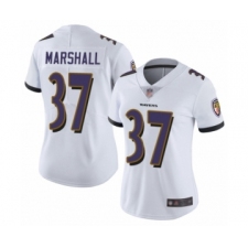 Women's Baltimore Ravens #37 Iman Marshall White Vapor Untouchable Limited Player Football Jersey