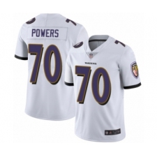 Men's Baltimore Ravens #70 Ben Powers White Vapor Untouchable Limited Player Football Jersey