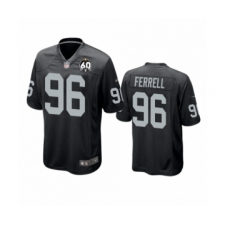 Women's Oakland Raiders #96 Clelin Ferrell Game Black 60th Anniversary Team Color Football Jersey